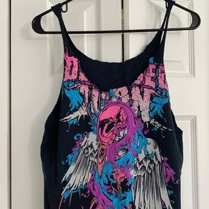 Vintage deconstructed metal band tank top (small)